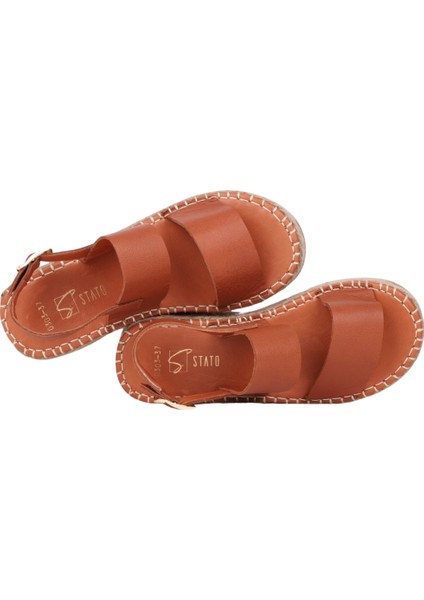 Kalın Taban Kadın Sandalet Taba indirimleri