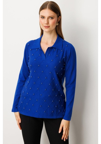 63381 Onteks Kazak Polo Yaka Incili