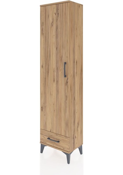 Arges Dolap 2 Raflı Tek Çekmeceli Tek Askılı 44X30X182 Çam-Çam modelleri