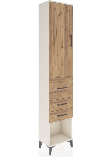 Arges Dolap 3 Raflı 3 Çekmeceli Tek Kapaklı 44X30X221 Aytaşı-Çam fiyatları