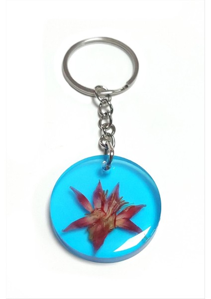 Ds-Derin Tesbih Çiçeği Papatya Epoksi Anahtarlık-Mavi fiyatları