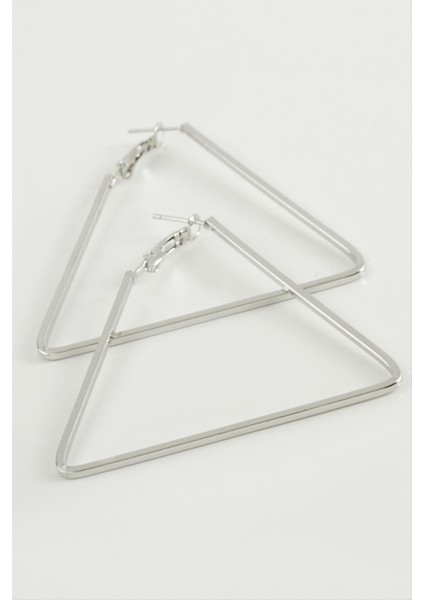 Wizard Üçgen Halka Küpe 6 Cm-Gümüş Rengi fiyatları