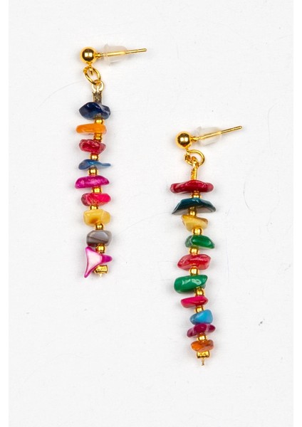 Etnik Otantik Doğal Taşlı Küpe