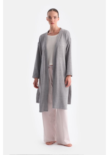 Uzun Kollu Şönil Örme Sabahlık fırsatları