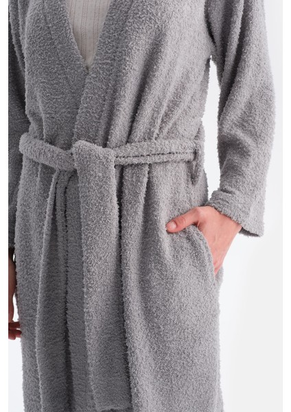 Uzun Kollu Şönil Örme Sabahlık indirimleri