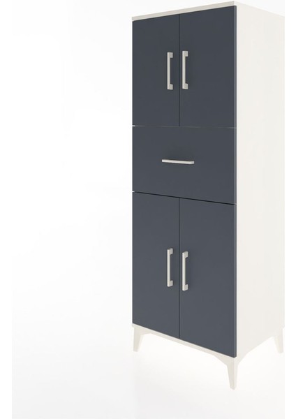 Hyperion Dolap 3 Raflı Tek Çekmeceli 4 Kapaklı 60X44X163 Aytaşı-Antrasit modelleri