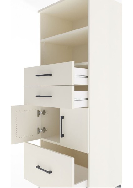 Hyperion Dolap 3 Raflı 3 Çekmeceli 2 Kapaklı 60X44X163 Aytaşı-Aytaşı indirimleri