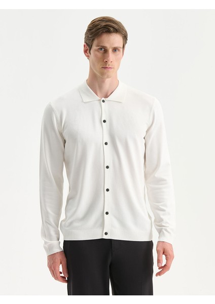 Yeni Sezon Standart Kalıp Polo Yaka Erkek Triko Hırka