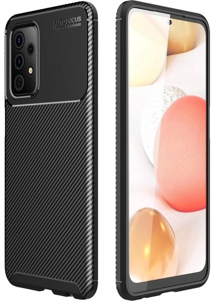 Bfs Samsung Galaxy A72 Kılıf Auto Focus Karbon Kapak - Siyah