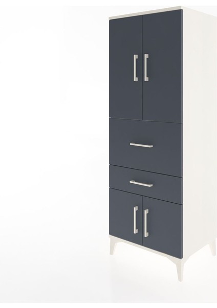 Hyperion Dolap 3 Raflı 2 Çekmeceli 4 Kapaklı 60X44X163 Aytaşı-Antrasit modelleri