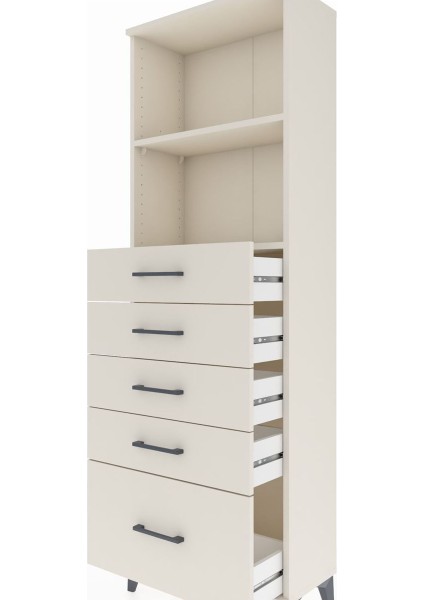 Arges Dolap 2 Raflı 5 Çekmeceli 60X30X182 Aytaşı-Aytaşı indirimleri