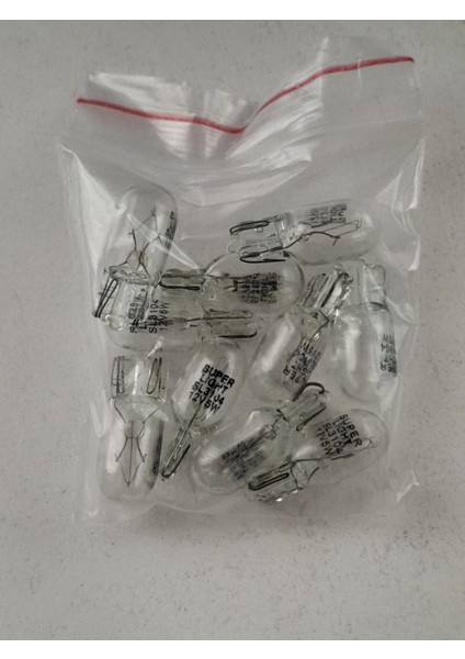 T10 Dipsiz Park Ampulü 12V 5W 10 Adet