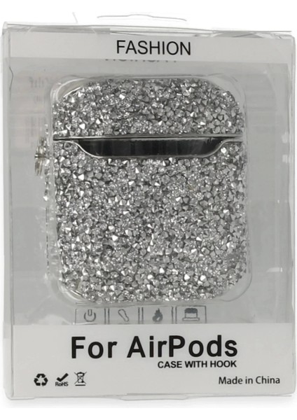 Bfs Airpods 2 (2.nesil) Mira Taşlı Kılıf - Gümüş modelleri