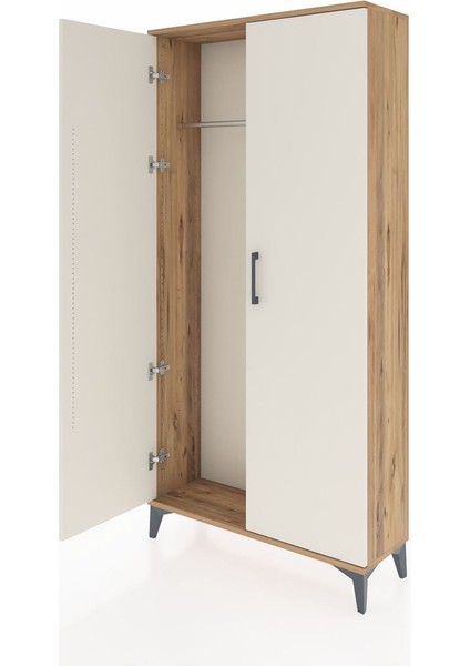 Arges Dolap 2 Kapaklı Tek Askılı 88X30X182 Çam-Aytaşı fırsatları