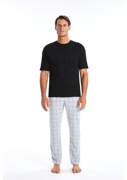 Yeni Sezon Standart Kalıp Ekose Erkek Pijama Alt