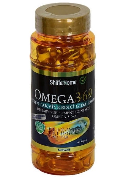 Shiffa Home Omega 3-6-9 1000 Mg (Dha+Epa 550 Mg) Yumuşak 60 Kapsül