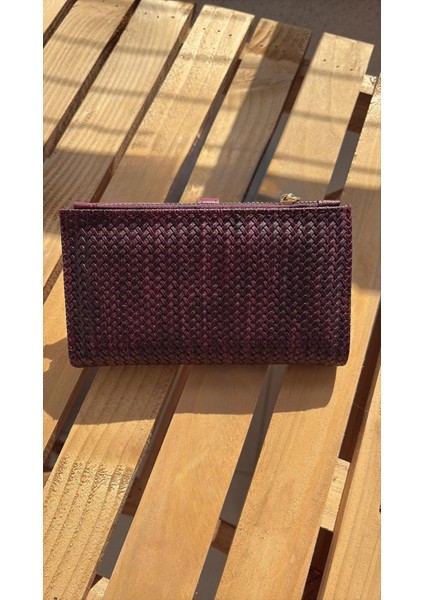 Kadın Trend Dokulu Portföy Cüzdan - Fermuarlı ve Kartlık Bölmeli fiyatları