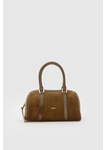 Suvea Vizon Süet Deri Çapraz Çanta