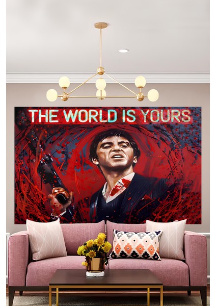 Scarface , Ikonik Tony Montana Duvar Örtüsü Duvar Halısı Wall Tapestry fiyatları