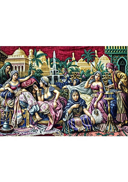Vintage Serisi Kahveci Güzeller Duvar Halısı Duvar Örtüsü Wall Tapestry fiyatları