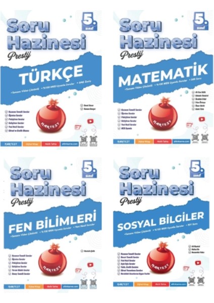 5.sınıf Prestij Türkçe - Matematik - Fen Bilimleri - Sosyal Bilgiler Soru Hazinesi