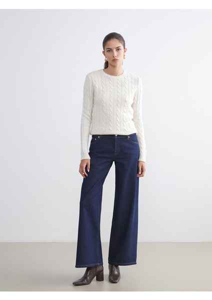 Yeni Sezon Bisiklet Yaka Kendinden Desenli Kadın Triko Kazak fiyatları