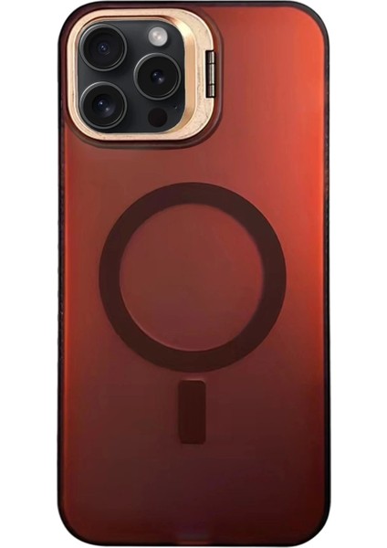 Bfs iPhone 15 Pro Primera Magsafe Standlı Kapak - Bordo