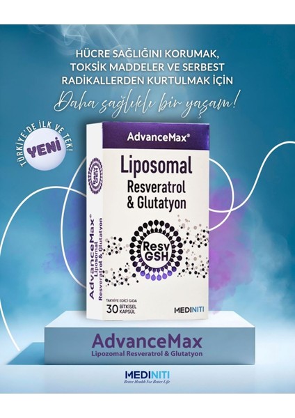 Advancemax Lıpo Resveratrol&glutatyon 30 Kapsul
