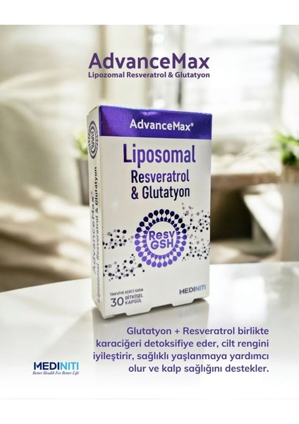 Advancemax Lıpo Resveratrol&glutatyon 30 Kapsul fiyatları