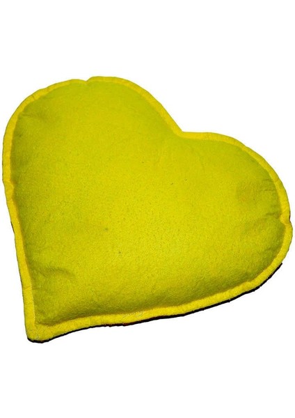 Kalp Desenli Doğal Kaya Tuzu Yastığı Sarı - Kırmızı 2-3 kg