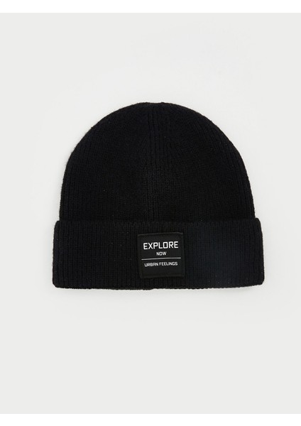 Yeni Sezon Etiket Nakışlı Erkek Bere