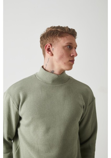 R-5849 Boğazlı Düz Örme Kazak Sweat fırsatları