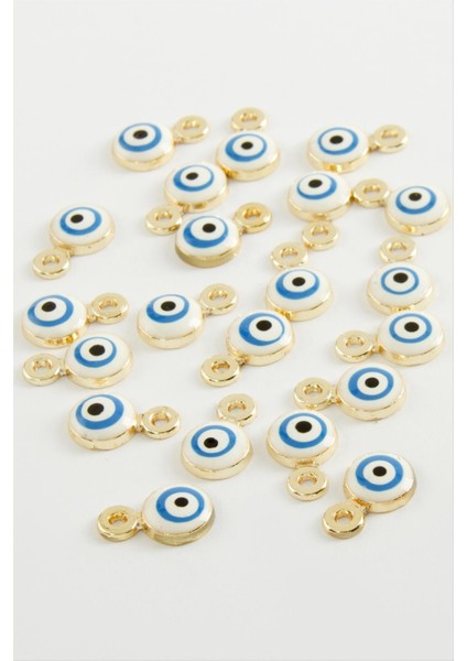 Ds-Derin Nazar Tek Kulp Mineli Bileklik ve Kolye Ucu Aparatı 1 Adet-Beyaz fiyatları