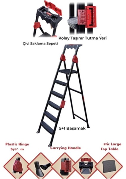 Strong Merdiven 5+1 Pratik ROYALEKS-STRONG51 fiyatları