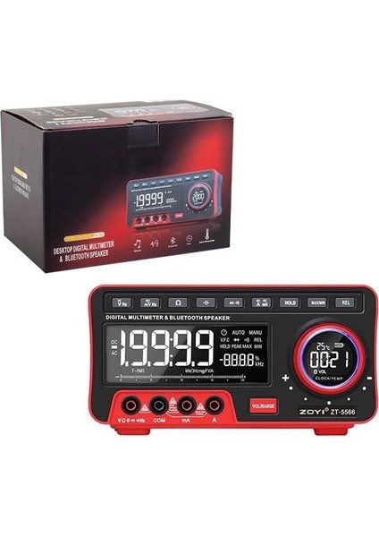 Zoyi ZT-5566 Dijital Ekranlı Masaüstü Multimetre Ölçü Aleti + Bluetooth Hoparlör modelleri