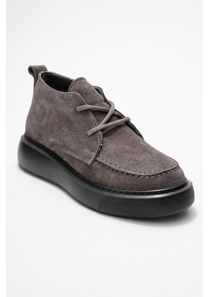 Lılya Füme Gri Süet Hakiki Deri Kadın Chukka Bot modelleri