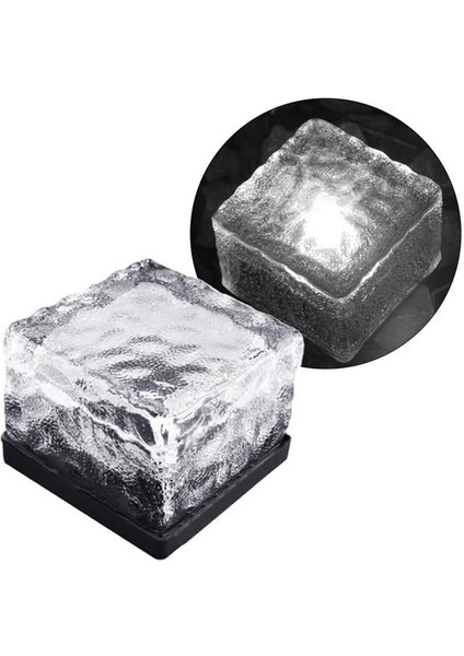 Powermaster PM-21645 Solar Beyaz Ledli Tuğla Görünümlü Bahçe Dekorasyon Aydınlatma