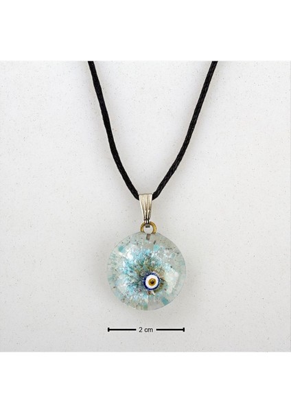 Ds-Derin Nazarlı Cam Kolye-Siyah