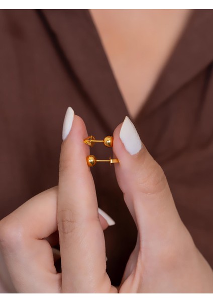 14 Ayar Altın Top Küpe 4 mm fırsatları