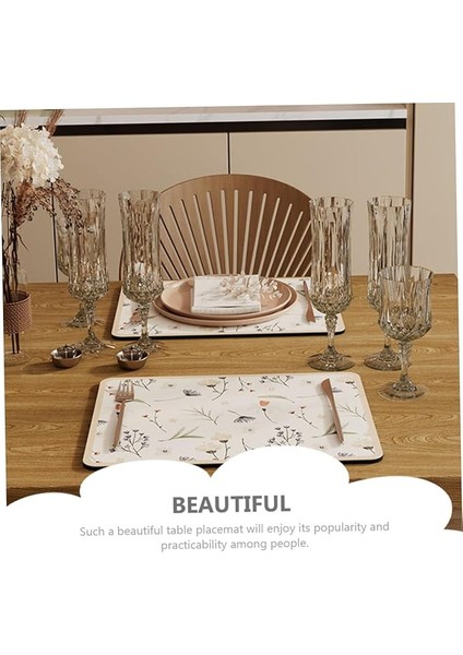 Çiçekli Kaymaz Servis Matı modelleri