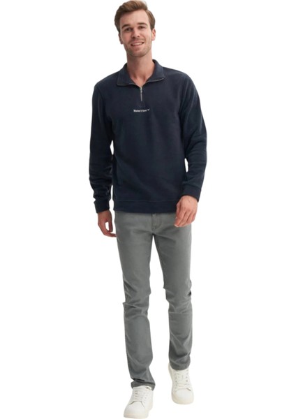 Regular Fit Kalın Polar Dik Yaka Fermuarlı SWEATSHIRT-53200