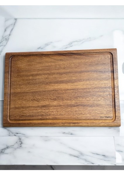 Tek Parça - Eksiz - Masif Steak Board - Oluklu Kesme Tahtası Büyük Boy 40 x 27,5 cm indirimleri