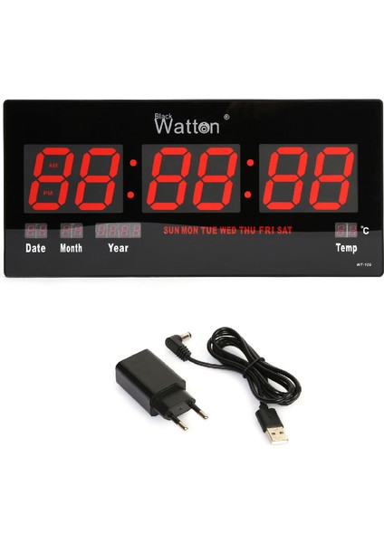 Dijital Duvar ve Masa Saati WT-109