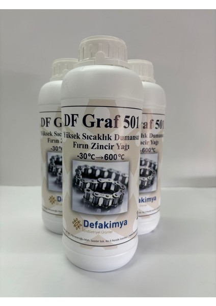 Df Graf 501 Dumansız Yüksek Sıcaklık Fırın Zincir Yağı- 1 Lt -650°C modelleri