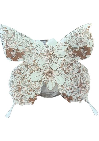 Pop Socket Telefon Tutucu Kelebek Beyaz