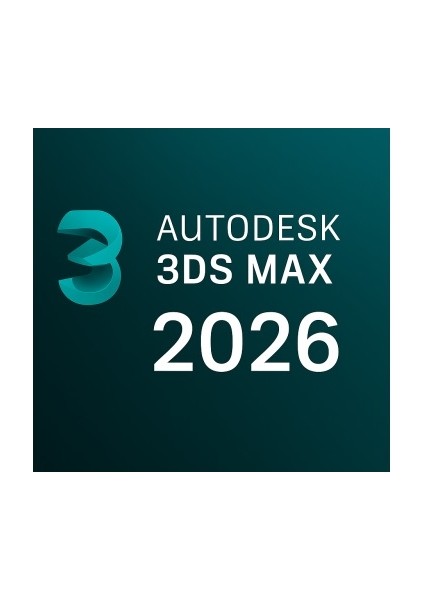 3ds Max 2026 (Windows) - 1 Pc 1 Yıl Autodesk Key + Kurulum Hizmeti