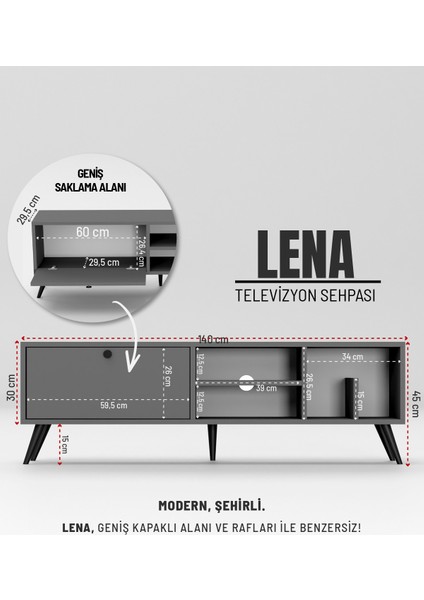 Lena Tv Sehpası, Tv Standı, Televizyon Ünitesi fiyatları