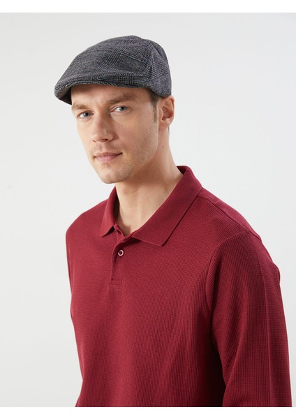 Yeni Sezon Ekose Desenli Erkek Kasket Şapka