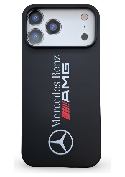 iPhone 17 Pro Max Uyumlu Yüksek Kaliteli Mercedes Tasarım Baskılı Içi Kadife Premium Silikon Kılıf