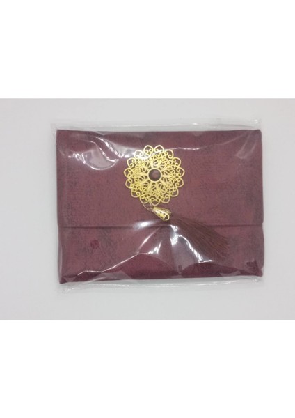 Lüks Çantalı Kadife Kaplı Yasin ( Bordo ) fırsatları